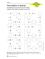 Think Addition and Subtraction