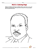 MLK Jr. Coloring Page