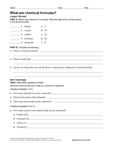 What Are Chemical Formulas?