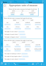 Appropriate Units of Measure