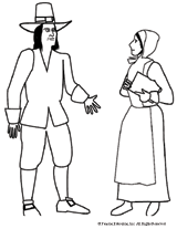 Pilgrim Coloring Page