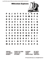 Explorers Word Search
