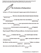 Word Fun - Declaration of Independence