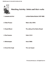 Matching Activity: Artists and Their Works