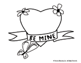 ''Be Mine'' Printable Valentine Cut and Color