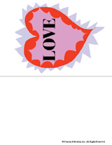 ''Love'' Printable Valentine Card