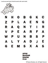 Fresh Fruit Word Search