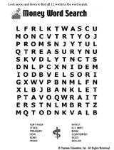 Money Word Search