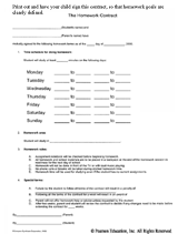 Homework Contract