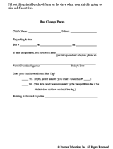 Bus Change Form