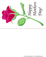 Printable Mother's Day Rose Card