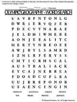 Olympic Geography Word Search
