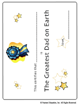 ''Greatest Dad'' Certificate