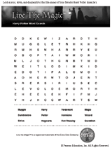 Harry Potter Word Search and Answer Key