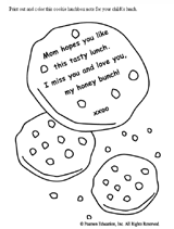 Cookie Lunch Box Note