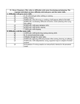 Characteristics Checklist for Asperger's Syndrome: Motor Skills