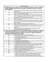 Characteristics Checklist for Asperger's Syndrome: Cognitive Issues