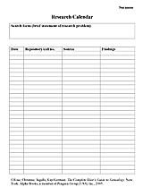 Research Calendar