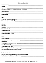 Attorney Checklist