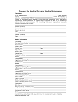 Consent for Medical Care and Medical Information