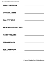 Dinosaurs Word Scramble