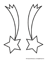 Shooting Star Cut-and-Color for Night Sky Mobile