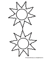 Sun Cut-and-Color for Night Sky Mobile