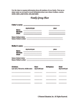 Family Group Sheet
