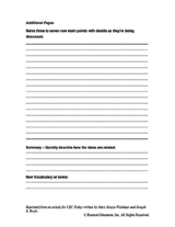 Cued Note Paper: Additional Pages