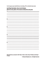 Cued Note Paper: Last Page