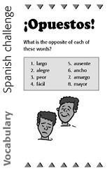Spanish Vocabulary Challenge: Opposites