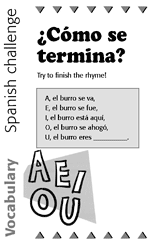 Spanish Vocabulary Challenge: Rhymes