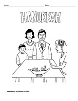 Hanukkah Coloring Page