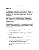 Listening for Lions Reading Guide