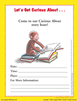 ''Curious About...'' Story Hour Announcement Flyer