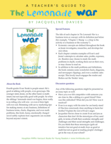 The Lemonade War Teacher's Guide