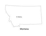 Blank Montana Map