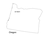 Oregon State Map with Capital Printable (Pre-K - 12th Grade ...