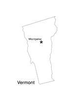 Vermont Map Outline