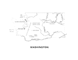 Washington State Map with Physiography