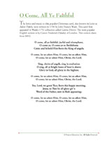 O Come, All Ye Faithful