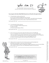 Who Am I? Roald Dahl Character Identification