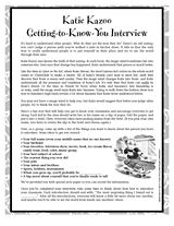 Katie Kazoo Getting-to-Know-You Interview