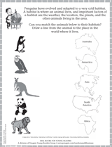 Animal Habitats Worksheets Grade 4