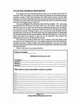 Collecting Materials from Groups