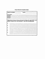 Group Distraction Evaluation Guide
