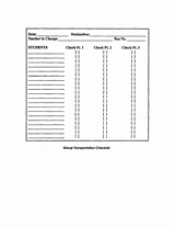 Group Transportation Checklist