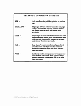 Textbook Condition Criteria