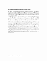 Getting a Handle on Parental Phone Calls