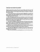 Checklist for Home Involvement
